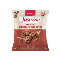 Biscoito Cookie com Gotas de Chocolate Vegano Integral Chocolate Jasmine 120g