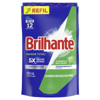 Lava Roupas Líquido Brilhante Higiene Total 900ml Refil