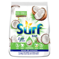 Sabão em Pó Surf Cuidado de Coco Sachê 1,6kg