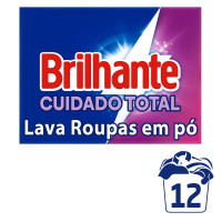 Lava Roupas em Pó Brilhante Cuidado Total 800 g