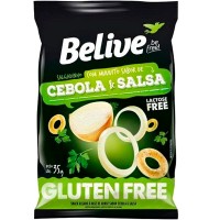 Snack de Arroz Belive sem Glúten Lactose Cebola e Salsa 35g